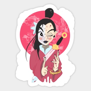 Warrior girl princess Sticker